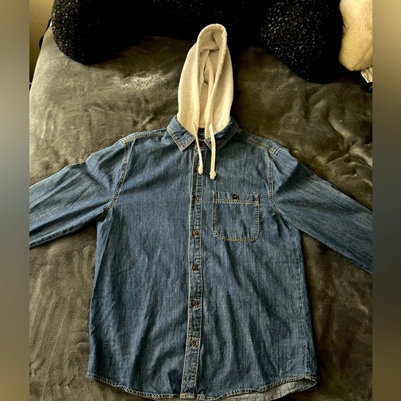 Denim Jacket w/Hoodie For Sale! - Picture 2 of 4